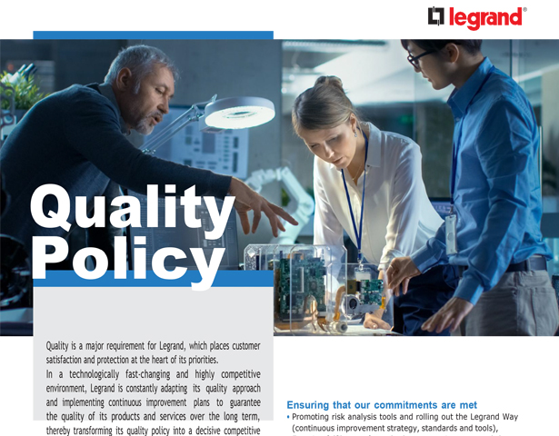 LEGRAND QUALITY POLICY